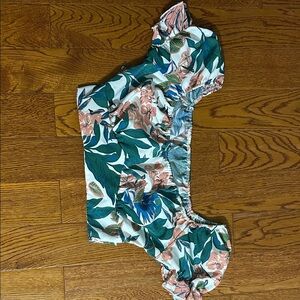 Tropical Floral Off-Shoulder Top